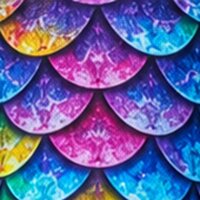 Mermaid tail teens and adults for swimming Hawaiian Rainbow JM