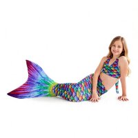 Mermaid tail teens and adults for swimming Hawaiian Rainbow JM