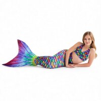 Mermaid tail teens and adults for swimming Hawaiian Rainbow JM